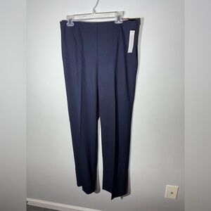NWT Coldwater Creek Holly Pants Side Zip Navy Size 12 Long Classic Fit
